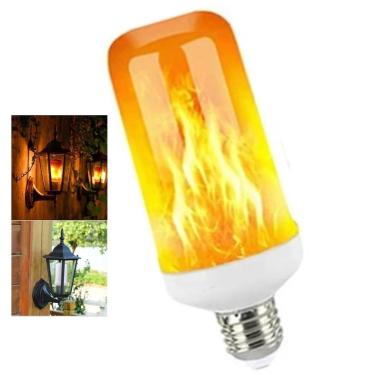 Imagem de Lampada Led Efeito Chama Fogo 3 Modos E27 Luz Ambiente Efeito Iluminaçao Acolhedor Decoraçao Varanda Jardim Confraternizaçao Enfeite