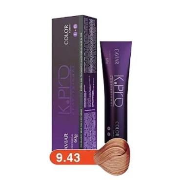 Imagem de Tintura Profissional K.PRO Caviar Color 9.43 Loiro Muito Claro Cobre D