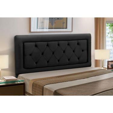 Imagem de Cabeceira Cama Box Estofada Madeira Queen Size Belinha Reta - D'Julia,