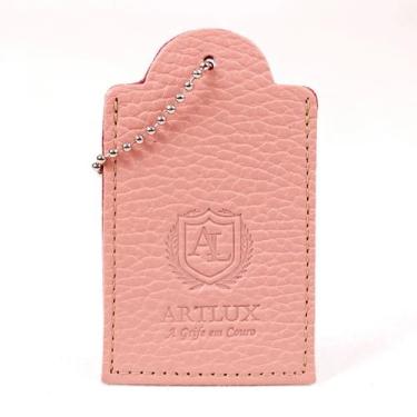 Imagem de  Mini Tag Identificação em Couro Artlux ID004, Rosê