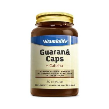 Imagem de Guaraná e Cafeína 30 Cápsulas Vitaminlife