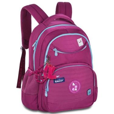 Imagem de Mochila De Costas Luluca Original Meninas Chaveiro Acrílico Estampa De