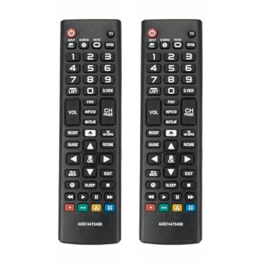 Imagem de Pacote com 2 AKB74475468 para controle remoto de substituição para LG TV 49LF6350 60LF6500 70LF7200 40LF6350 32LF595D 43LF590T 49LF590T 55LF595T 42LF644D 50 49 LF6450 42LF6400 60LF6350 55LF6350