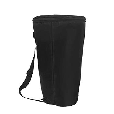 Imagem de Bolsa de transporte para tambor africano impermeável tecido Oxford tambor africano mochila para tambor africano de 20 cm (preto)