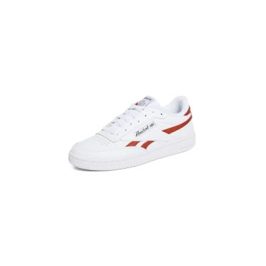 Imagem de Reebok Tênis feminino Club C Revenge, Branco/Branco/Vermelho Tijolo, 35