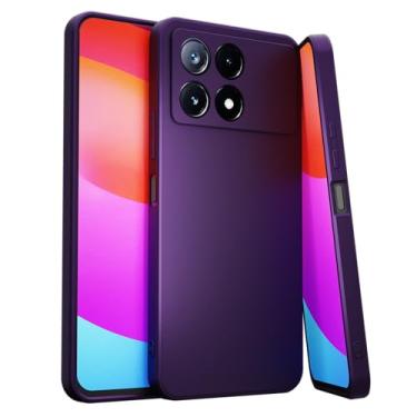 Imagem de Capa Case Compatível Xiaomi POCO X6 PRO Silicone Aveludada [ROXO METÁLICO]