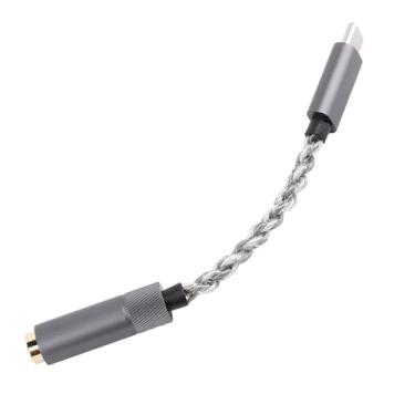 Imagem de Cabo Adaptador de Fone de Ouvido USB Tipo C para 3,5 Mm, Cabo Adaptador de áudio USB C para Auxiliar, Cabo Adaptador de Amplificador de Fone de Ouvido Fêmea de 384 KHz 32 Bits