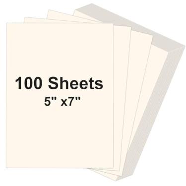 Imagem de AOBOPLE 100 folhas de cartolina creme, 12 x 18 cm, papel cartão de marfim de 29,9 kg/180 g/m², papel para impressora para projetos de bricolage, confecção de cartões, impressão, cartões postais, fotos