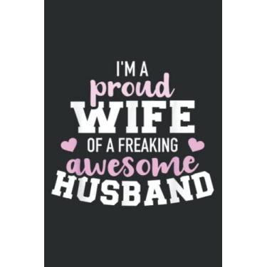 Imagem de Proud Wife Husband Wedding Anniversary: Wide Ruled Paper Notebook Journal with 6" x 9", 120 Pages | Pretty Wide Blank Lined Workbook ... for Home School College for Writing Notes.