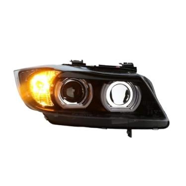 Imagem de Estilo de carro compatível com faróis BMW E90 2005-2012 320i 318i 323i 325i Farol DRL Head Lamp Angel Eye Bi Xenon Beam Acessórios(Headlight No Bulb)