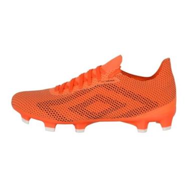 Imagem de Umbro Chuteira de futebol masculina Velocita Matrix Club Fg, Laranja/preto/branco, 40