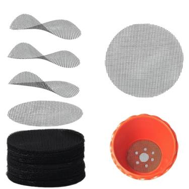 Imagem de 100 peças, tamanho grande, 100 unidades, almofada de malha para vaso de flores, telas de orifício de drenagem de vaso de plantas, tapete de grade inferior para vasos de bonsai, tapete de rede de