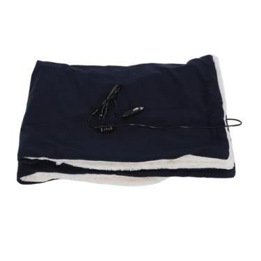 Imagem de Cobertor Aquecido Elétrico, Cobertor de Aquecimento Macio de Algodão, Cobertor Elétrico de 12V, Lavável à Máquina, para Carro de Viagem de Escritório Em Casa (Azul-marinho)