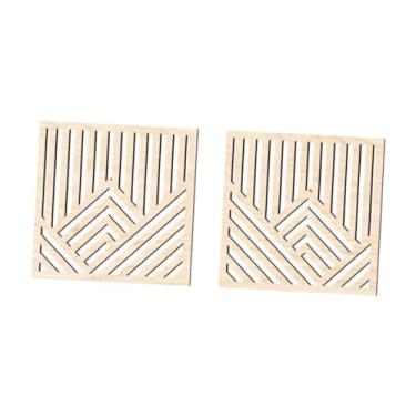 Imagem de Ｂｅｓｇａ 2Pcs Parede de Madeira Art Decor Painéis de Parede Decorativos Esculturas de Parede Elegante Ornamento Abstrato para Farmhouse Cozinha Fundo, Bege
