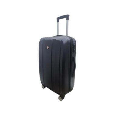 Imagem de Mala de Viagem de Bordo Pequena 20'' em ABS com Rodinhas 360° - Leve, Resistente e Compacta, Ideal para Viagens Curtas e como Bagagem de Mão - Design Moderno (Cruz Azul)