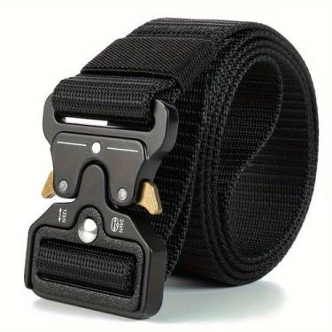 Imagem de Cinto tático para homens, estilo esportivo, fivela de liberação rápida