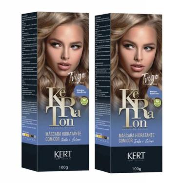 Imagem de Kit 2 Keraton Tonalizante Banho De Brilho Trigo - Kert