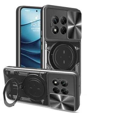 Imagem de Elubugod Capa compatível com OnePlus ACE 5, com capa de lente de câmera deslizante compatível com OnePlus 13R 5G CPH2647 CPH2645 / ACE 5 Pro 5G capa preta