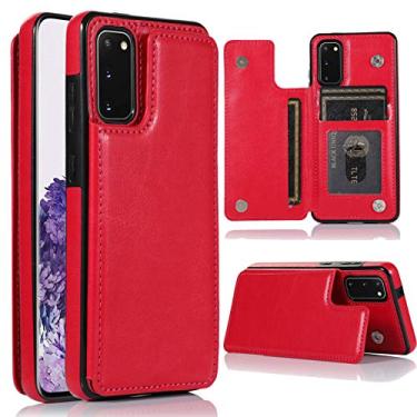Imagem de ZYZX Capa carteira para Galaxy S10 Lite (2020), capa de couro PU com suporte para cartões, fecho duplo e capa de telefone durável à prova de choque para Samsung Galaxy A91, S10 Lite, M80S - Rosa