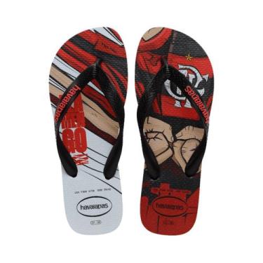 Imagem de Chinelo sandalia havaianas unissex top times flamengo cores rubronegro
