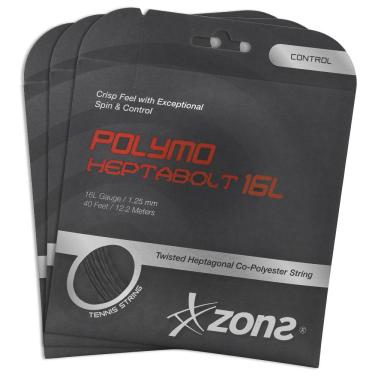Imagem de Corda Zons Heptabolt 16L 1.25mm Pack com 03 Unidades - Preta