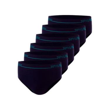 Imagem de Kit com 6 Cuecas Slip Trifil 0543, Azul marinho, M