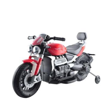 Imagem de Mini Moto Elétrica Infantil, Modelo S1000rr, Vermelha, com Rodinhas de Apoio