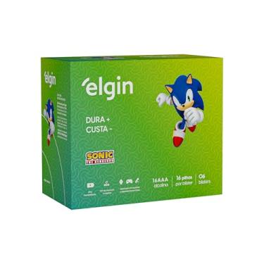 Imagem de Pilha Alcalina AAA Elgin Caixa com 10 Cartelas de 4 unidades Palito