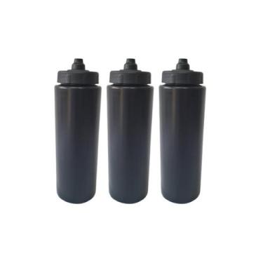 Imagem de Kit 3 Squeeze Tipo Gatorade 800ml Bico Automatico - Spec, Preto
