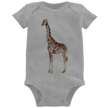 Imagem de Body Bebê Girafa - Foca na Moda, Cinza, G