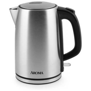 Imagem de Chaleira Elétrica Automática sem Fio Aço Inoxidável, 1750W, 110v, AROMA HOUSEWARES AWK 1402SB, Cinza