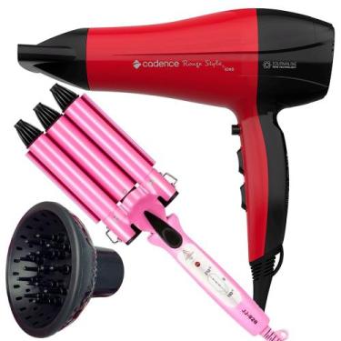 Imagem de Secador De Cabelo Cadence Profissional 2200w Ions Ar Quente Frio Rougi