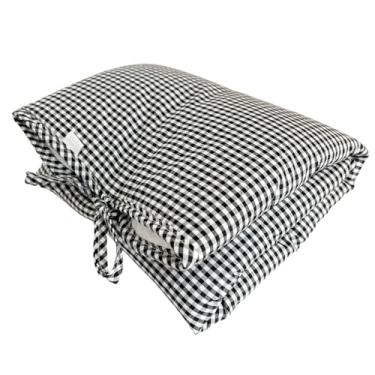 Imagem de Trocador para Bebê Portátil Estampado Xadrez Preto,Biramar Baby,Preto