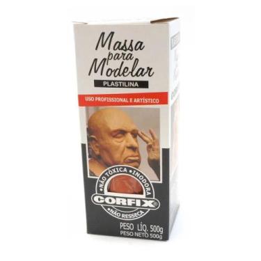 Imagem de Massa para Modelar 500gr 317 Terra de Sien Corfix, 317, Terra sienna q