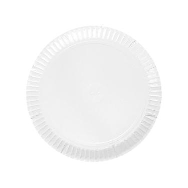 Imagem de Prato De Papelão Laminado Branco P5 - 28cm