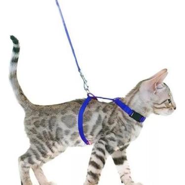 Imagem de Peitoral Coleira Para Gatos Ajustável Adestramento Educativo - Alwy