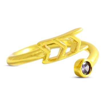 Imagem de Sorority Shop Anel Sigma Sigma Sigma - Anel envolvente banhado a ouro 18 k com pedra preciosa ametista e letras gregas Tri Sigma, presente de joia de irmandade, Latão com revestimento de ouro,