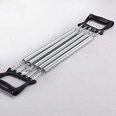 Imagem de Faixas de resistência ao exercício, expansor de peito ajustável, 5 molas, sistema de exercícios de resistência, treinador de força para exercícios físicos em casa, academia, treinador muscular