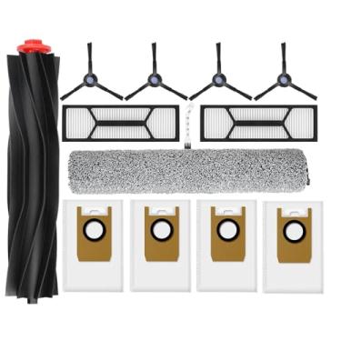 Imagem de Jpbaisqic Kit de acessórios de substituição para robô aspirador de pó Eufy Omni S1 Pro/S1, peças 1 esfregão rolante, 1 escova rolante, 4 sacos de poeira, 2 filtros de alto desempenho, 4 escovas