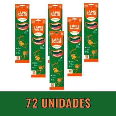 Imagem de 6x Lápis Preto Grafite hb c/ Borracha-12 Unidades Leo & Leo