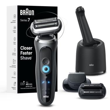 Imagem de Barbeador elétrico Braun Series 7 7185cc para homens molhados e secos