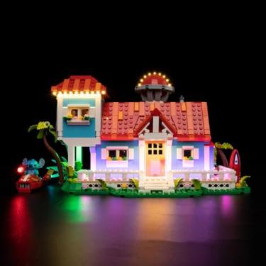 Imagem de Kyglaring LED Lighting Kit Compatible with Leg0 Lilo and Stitch Beach House 43268 Model Set,leg0 Sets Not Included