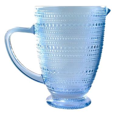 Imagem de Jarra Pérola de Vidro Azul para Água Ou Suco 1370 ml
