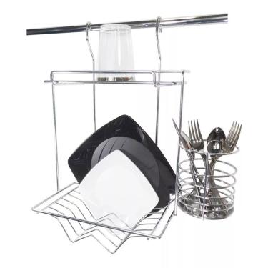 Imagem de Escorredor Suspenso Baby 6 Pratos Porta Talheres Jomer 4341