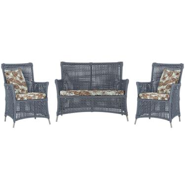 Imagem de  Jogo Sofá e 2 Poltronas de Área Igapó Alumínio