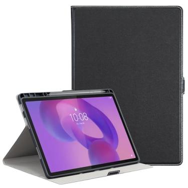 Imagem de Derwere Capa para Lenovo Idea Tab Pro com suporte para caneta, capa magnética de silicone à prova de choque para Lenovo Tab Pro 12,7 polegadas 2025 TB373FU, preta