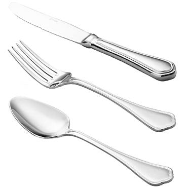 Imagem de WOLFF - Faqueiro de Aço Inox Zurich Prata 101 Peças Com Estojo de Madeira - Jogos de Talheres - Mesa Posta - Utensílios de Cozinha, Enxoval, Casamento, Decoração.