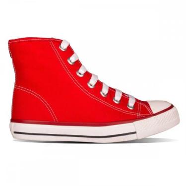 Imagem de Tenis Street St0144 Canvas Hi Feminino, Vermelho, 37