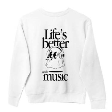 Imagem de Moletom Basico Gola Careca Redonda Estampado de Qualidade Punhos Com Ribana Sem Capuz e Bolso-Unissex