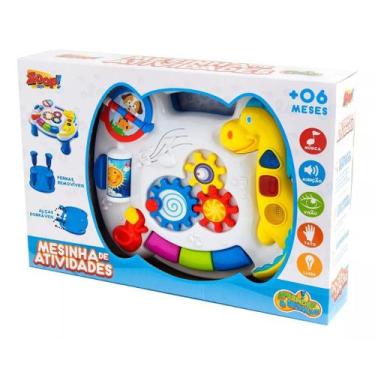 Imagem de Mesinha de Atividades Didática Musical Luz Som - Zoop Toys, Azul